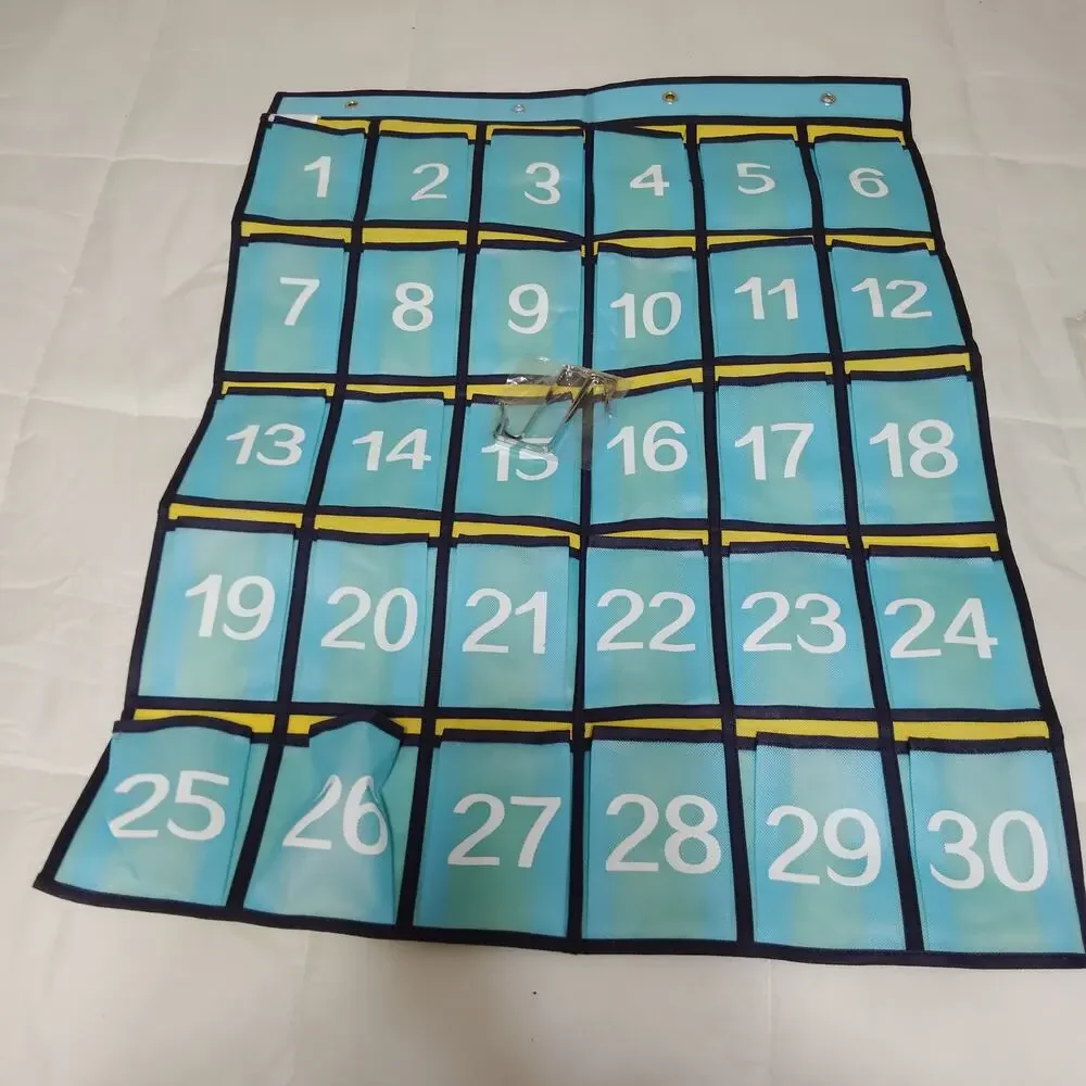 Anizer 30-Pocket Hanging Classroom Organizer Chart for Cell Phones & Calculators